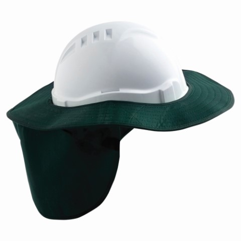 HARD HAT BRIM COTTON WITH NECK FLAP - BOTTLE